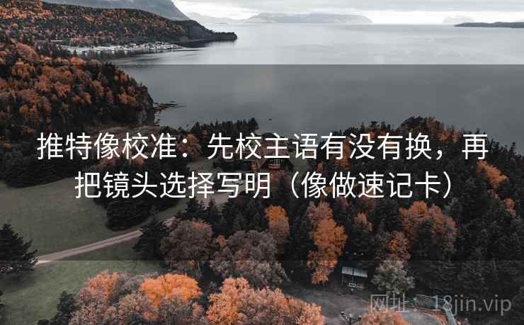 推特像校准:先校主语有没有换,再把镜头选择写明(像做速记卡) 第2张 推特像校准:先校主语有没有换,再把镜头选择写明(像做速记卡) 第2张