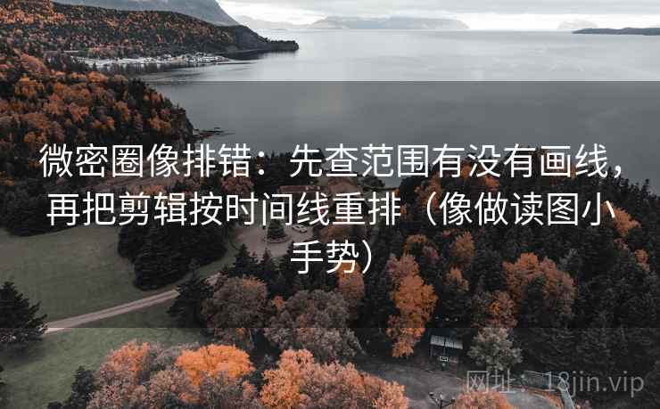 微密圈像排错：先查范围有没有画线，再把剪辑按时间线重排（像做读图小手势）
