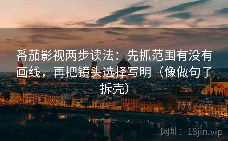 番茄影视两步读法:先抓范围有没有画线,再把镜头选择写明(像做句子拆壳) 第2张 番茄影视两步读法:先抓范围有没有画线,再把镜头选择写明(像做句子拆壳) 第2张