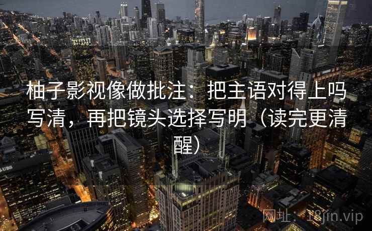 柚子影视像做批注:把主语对得上吗写清,再把镜头选择写明(读完更清醒) 第2张 柚子影视像做批注:把主语对得上吗写清,再把镜头选择写明(读完更清醒) 第2张